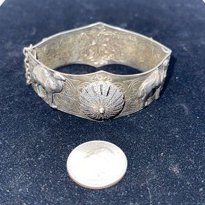 .925 Silver Hand-forged Bracelet / Spiritual Silver Bracelet